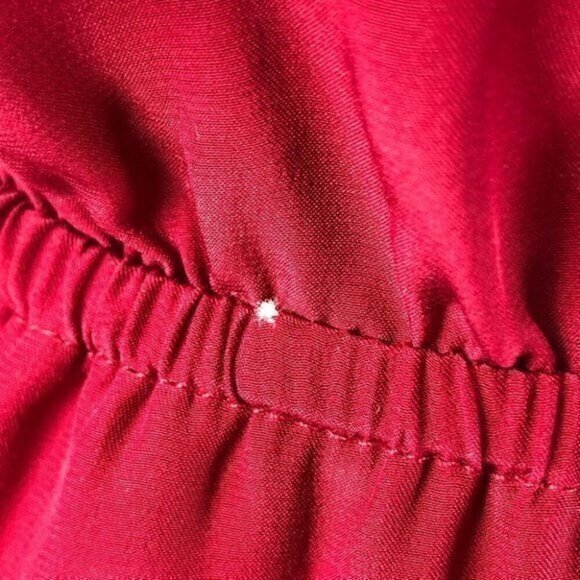 Leona by Lauren Leonard Shirt Womens Size Small Red Clara 100% Silk Tunic Blouse - Picture 6 of 10